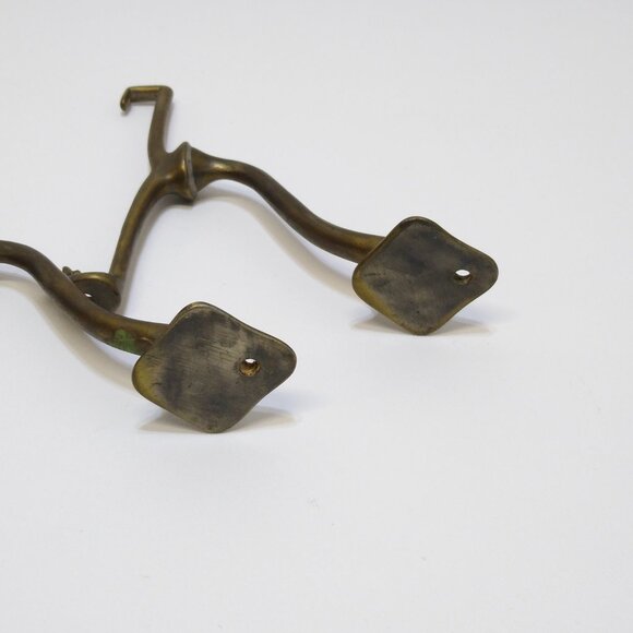 Art Brass Co. San-O-La Brass Bathroom Shelf Support Antique Wall Mount Brackets - Picture 4 of 9